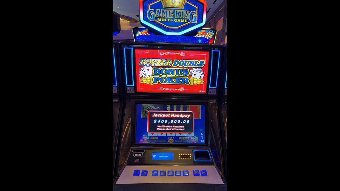 The winning jackpot is pictured.