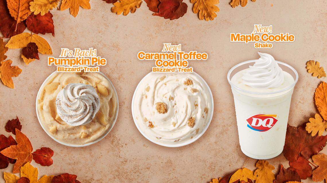 Dairy Queen’s fall menu includes two new items and a pumpkin pie Blizzard.