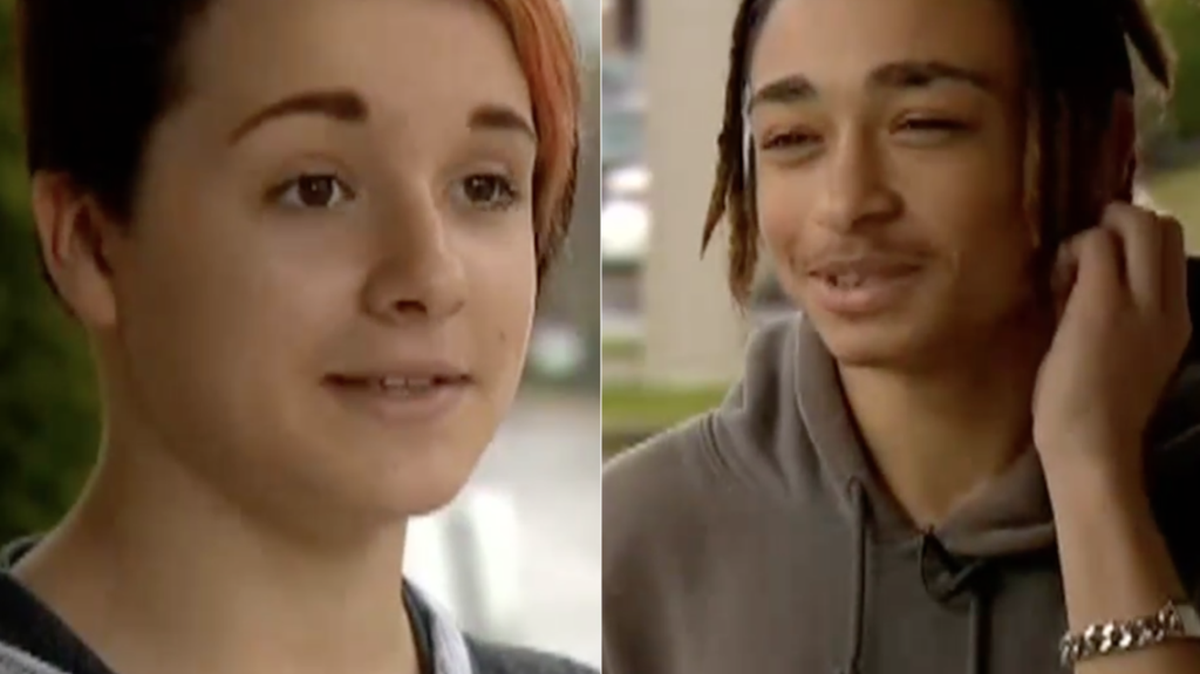 Zech Krinjnic, left, and Dalaurence Holland, right, two teenagers from Mt. Juliet, Tennessee, say they saved an unsupervised 3-year-old girl who ran into a busy street and nearly was hit by a truck.