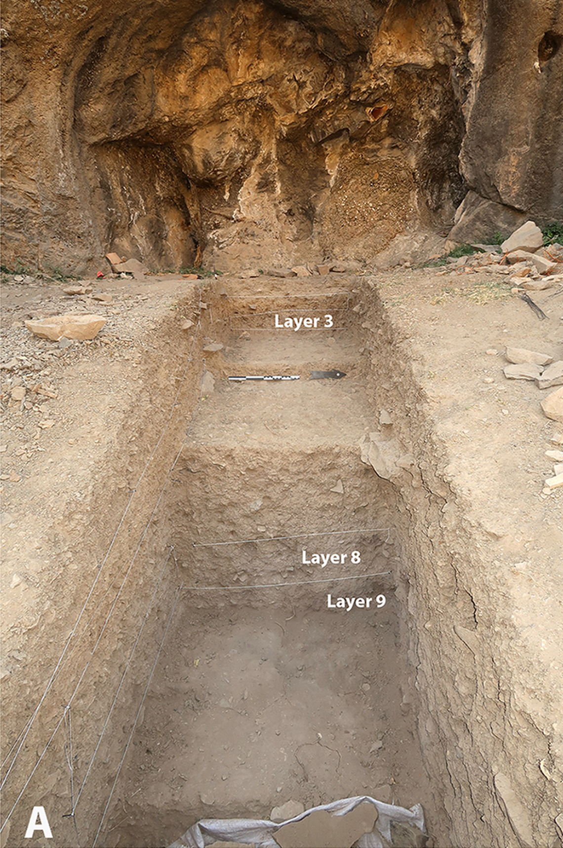 A trench dug at the Soii Havzak rock shelter.