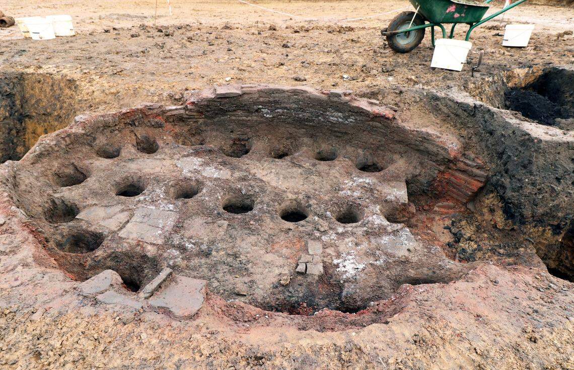 The 500-year-old kiln found at Sutton VA Primary School.
