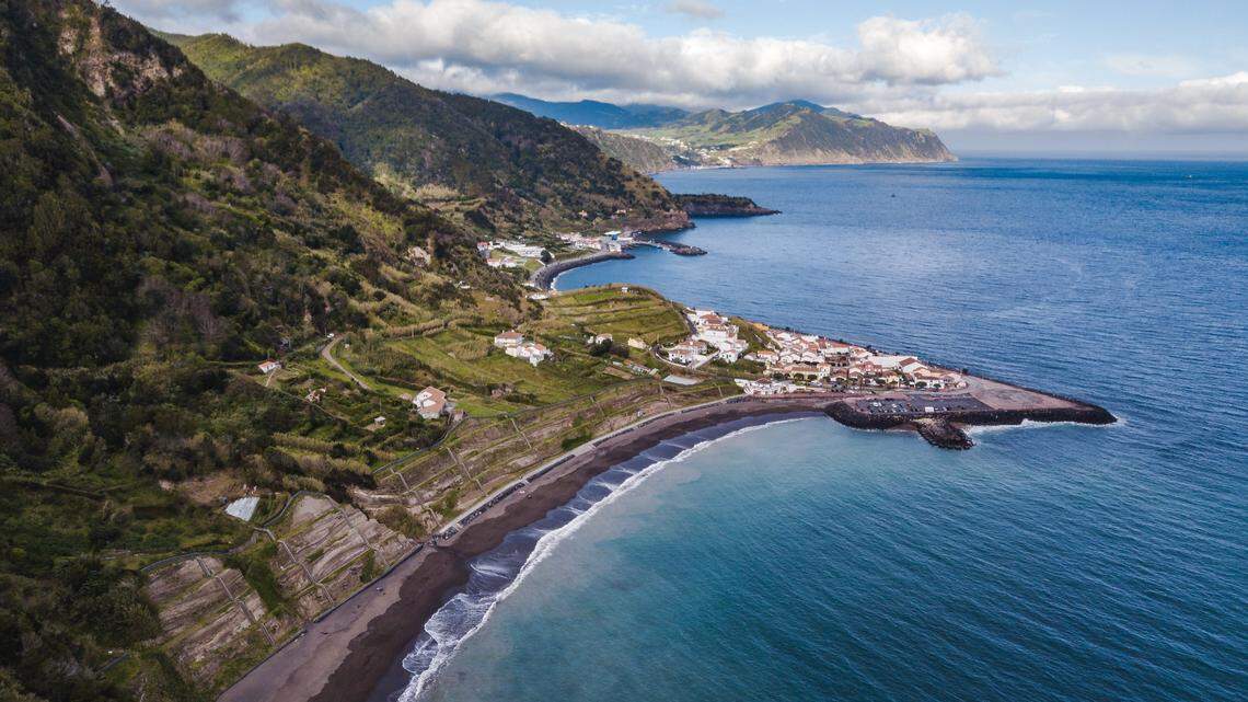 Scientists found a translucent sea animal with “bladelike teeth” and discovered a new species, a study said. Photo shows a representative coast in the Azores.