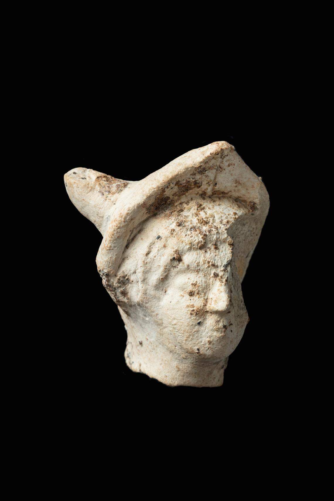 The ancient Roman figurine depicting the head of Mercury found at Smallhythe.