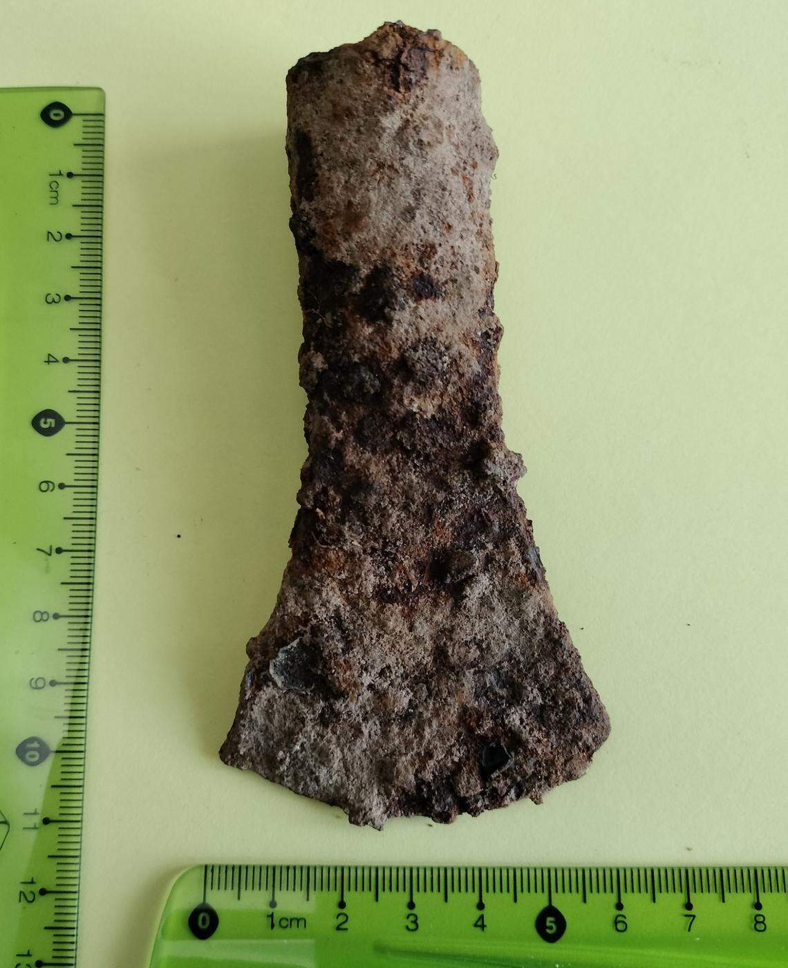 An old metal tool found in Hrubieszów.
