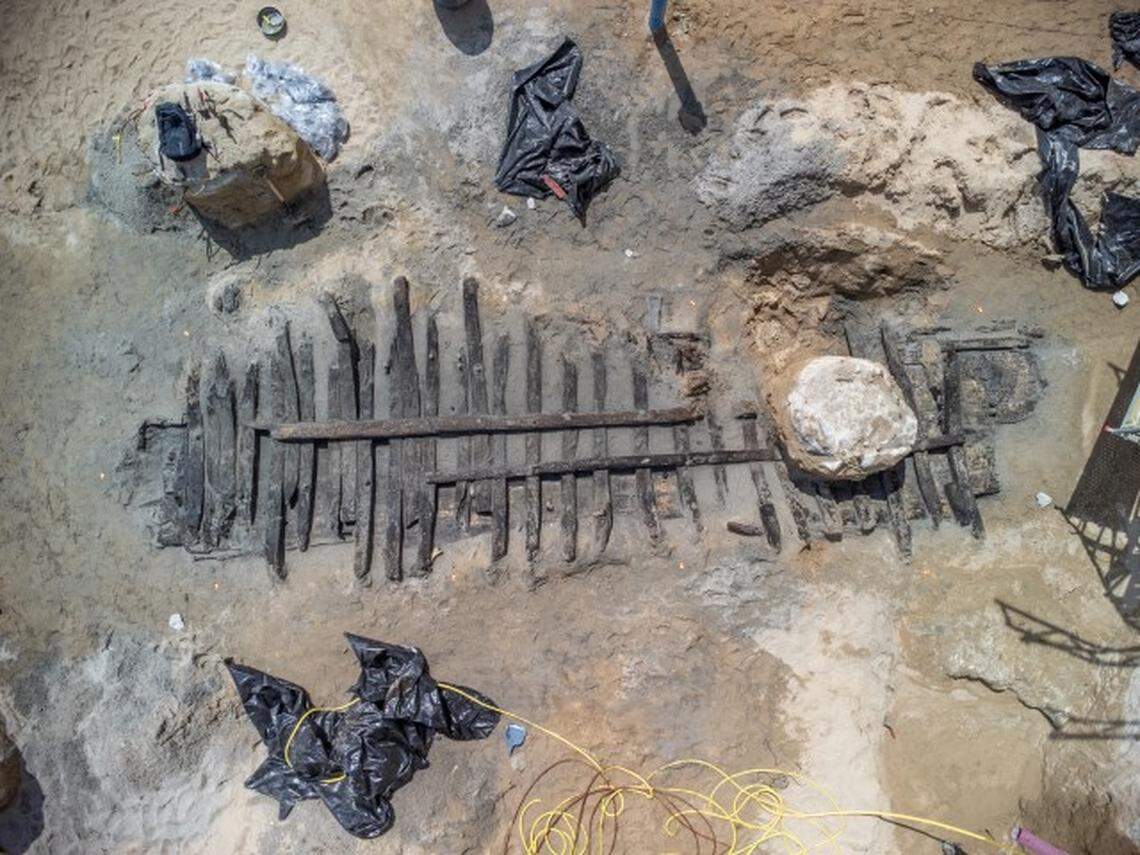 The 400-year-old Ciutadella I shipwreck found in Barcelona, Spain.