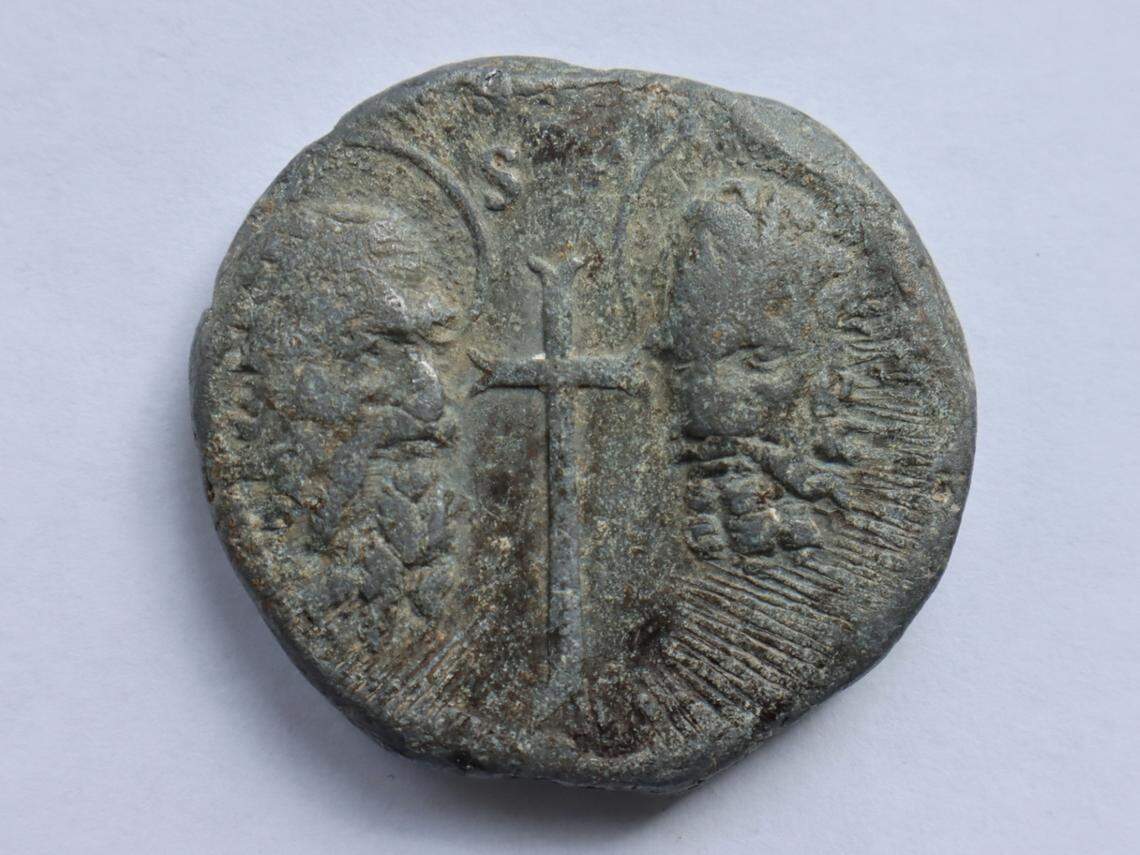 The 250-year-old lead seal, or papal bulla, found in Siennica Różana.