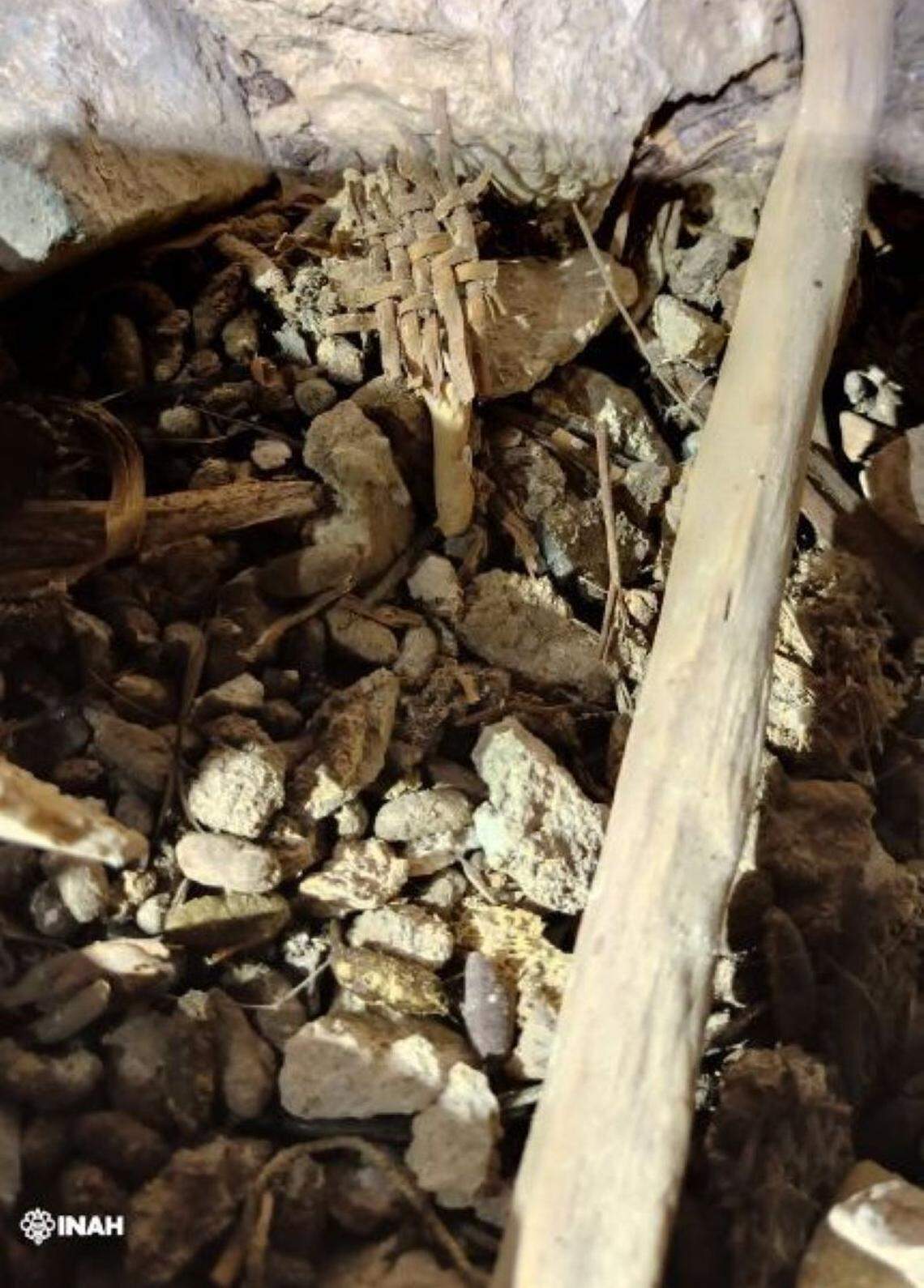 Some of the fabric fragments found with the 500-year-old burials.