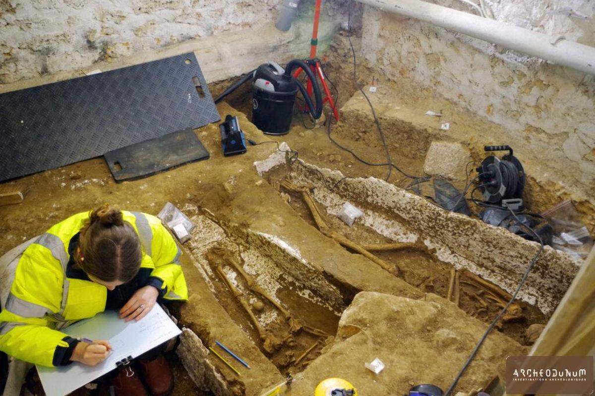 Some of the ancient graves as seen during excavations.