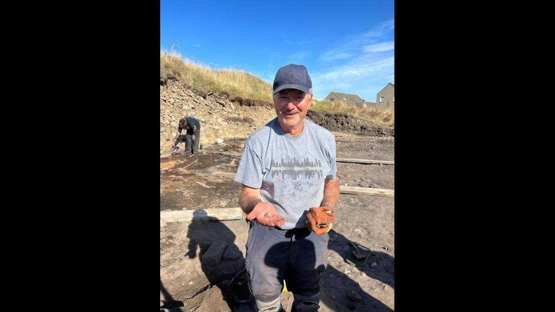 During an excavation in Burghead, a volunteer picked up a “bit of earth” and uncovered a well-preserved Pictish ring, archaeologists said.