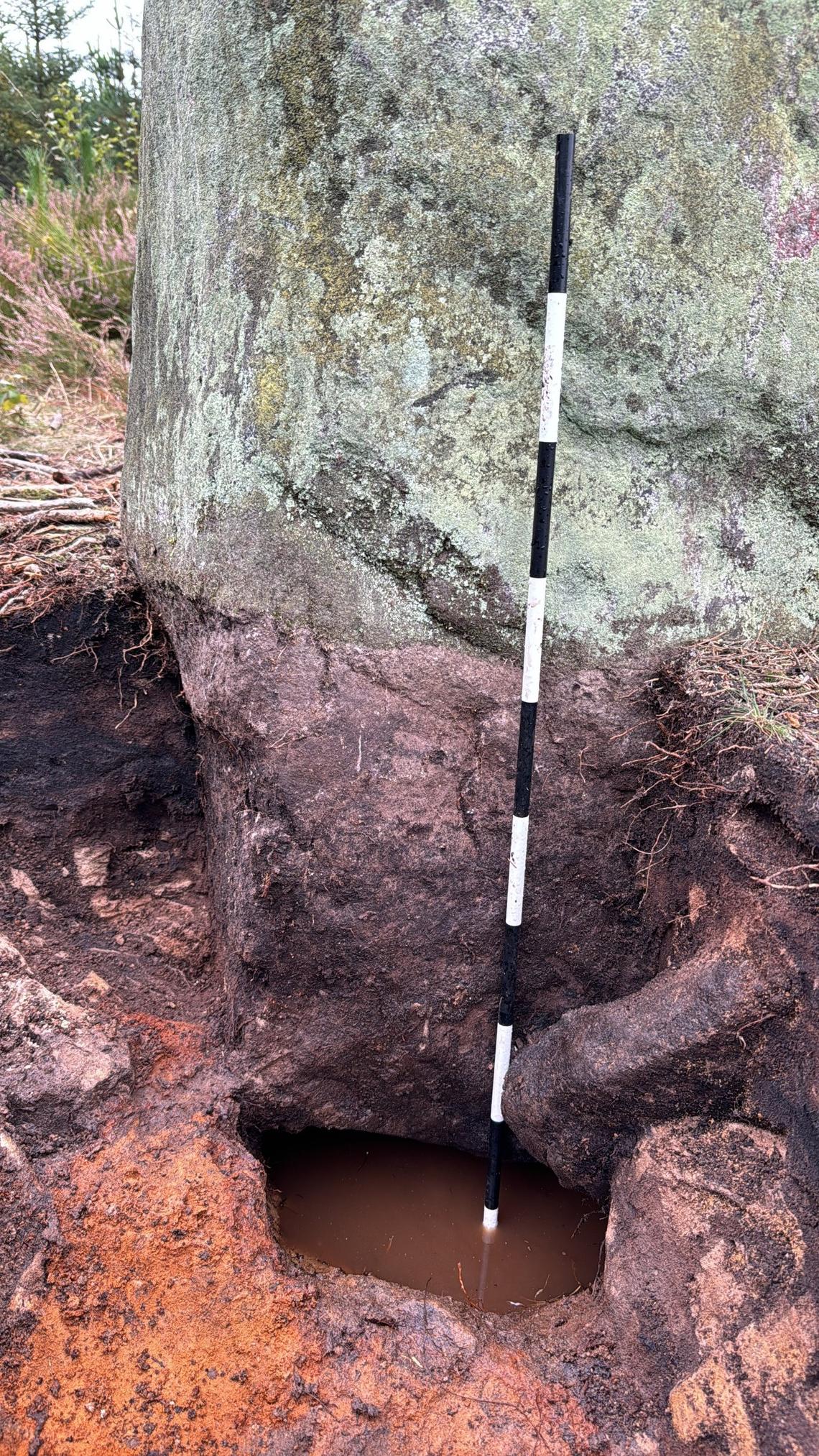 A natural spring found under the Farley Moor standing stone.