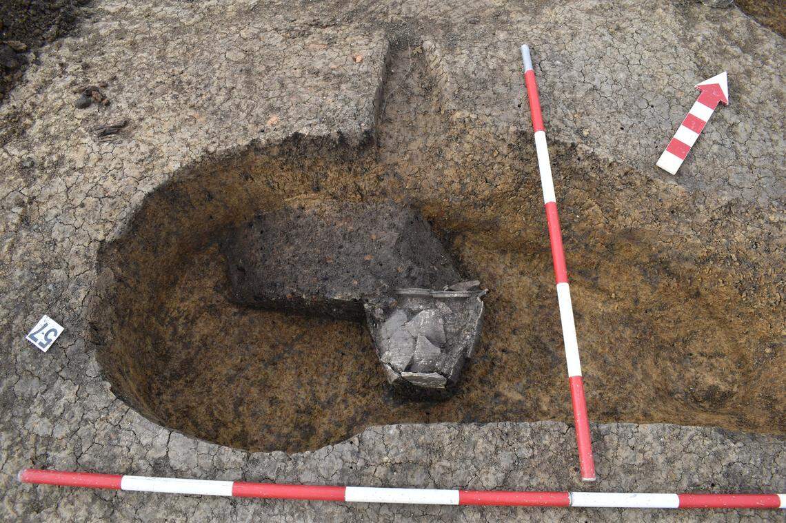 Some of the medieval artifacts found at the site.