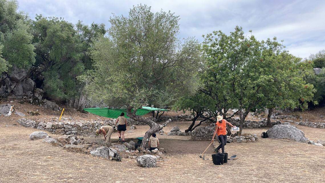 Archaeologists and students excavated a hill with an old stone wall and uncovered some ancient Roman ruins, confirming a decades-old theory.