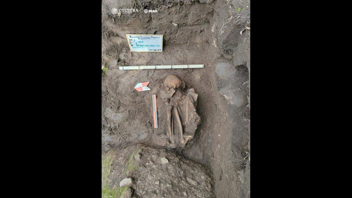 Experts said evidence indicate the grave was a domestic burial.
