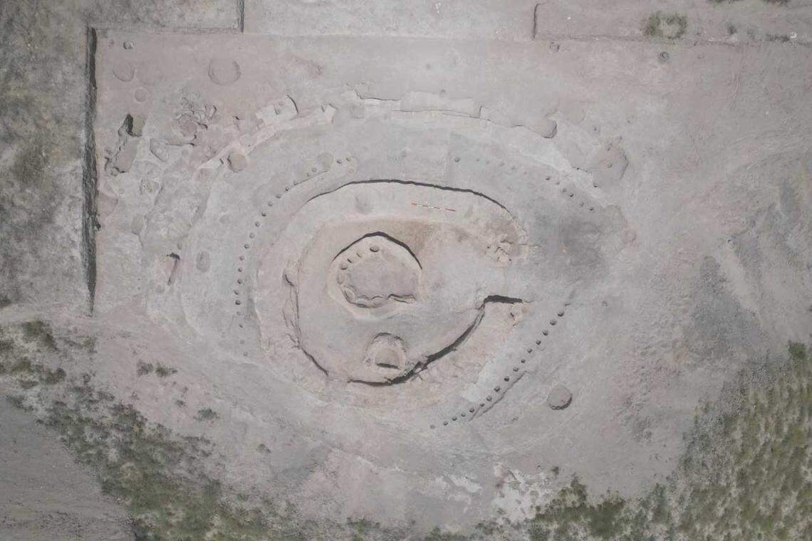An aerial view of the 3,500-year-old rest stop.