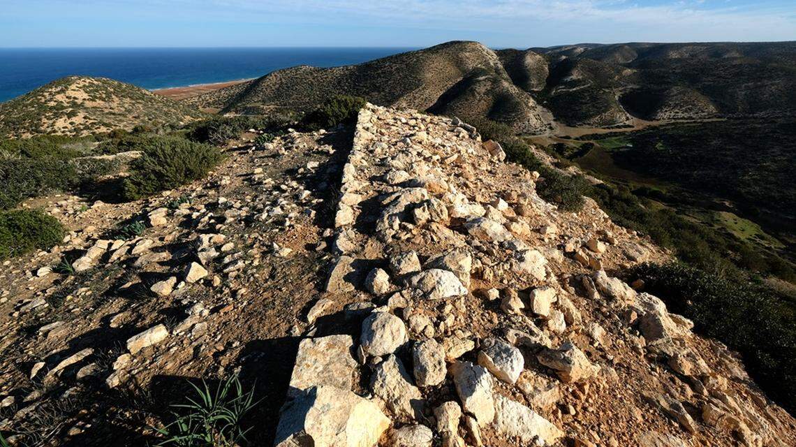 A stretch of ancient fortification found at Ptolemais.
