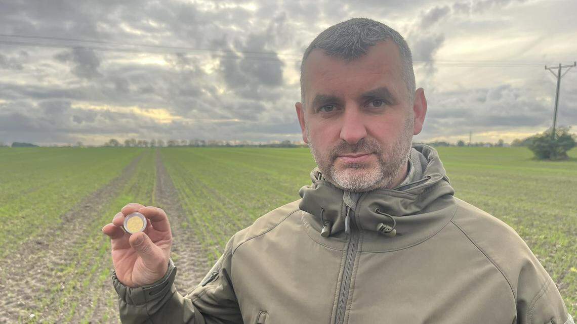 A man searching a field in Poland unearthed a shiny medieval artifact, a museum said. Photos show the unique and well-preserved gold coin.