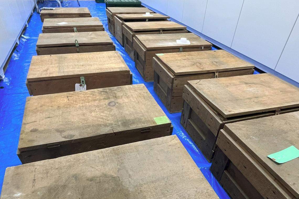 A company in Kyoto found thousands of rare ceramic coins made during metal shortages of the 1940s and believed to have been destroyed.