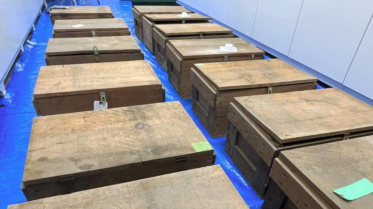 A company in Kyoto found thousands of rare ceramic coins made during metal shortages of the 1940s and believed to have been destroyed.