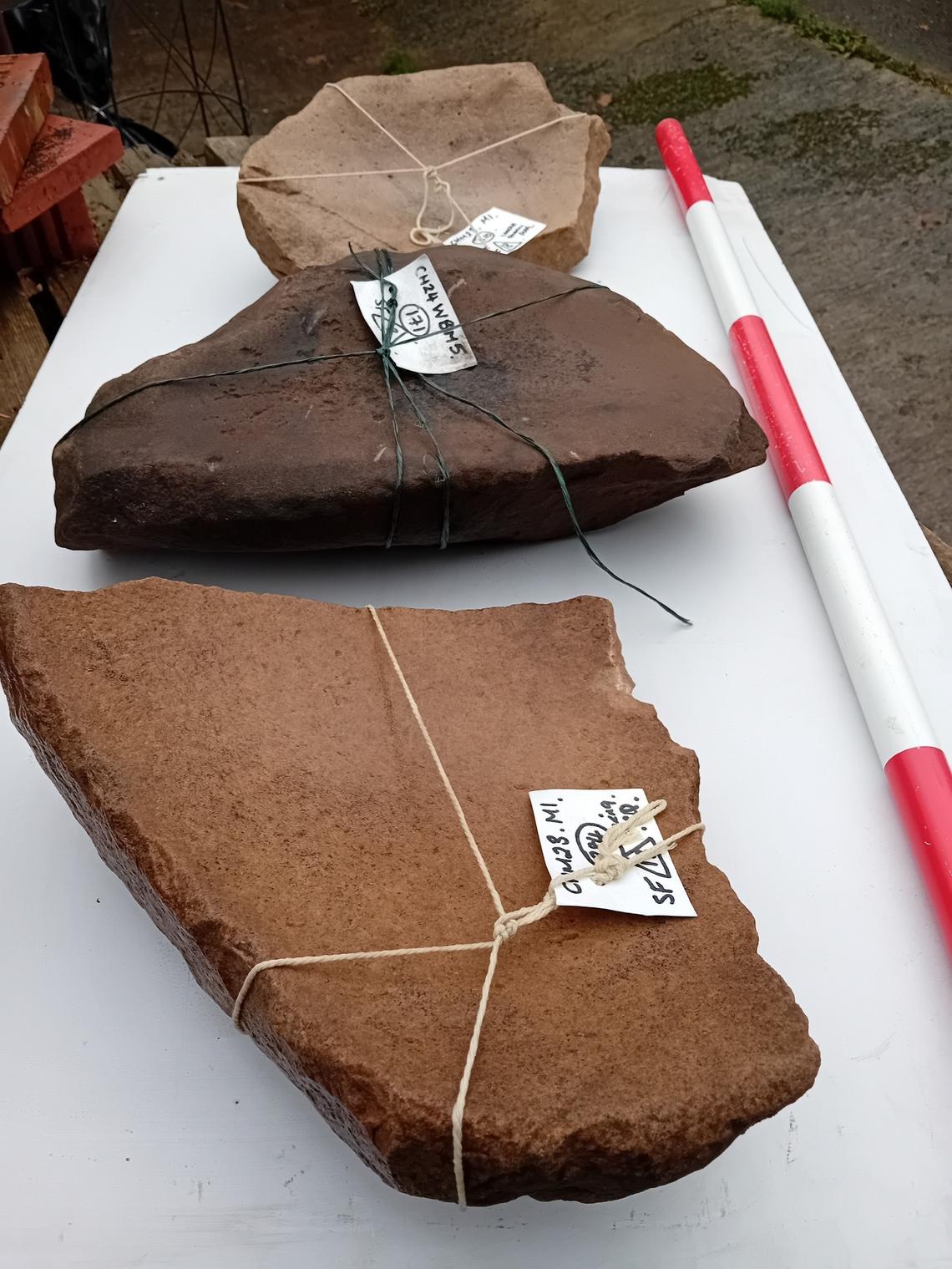 Stone artifacts found at the Cabot Highlands site.