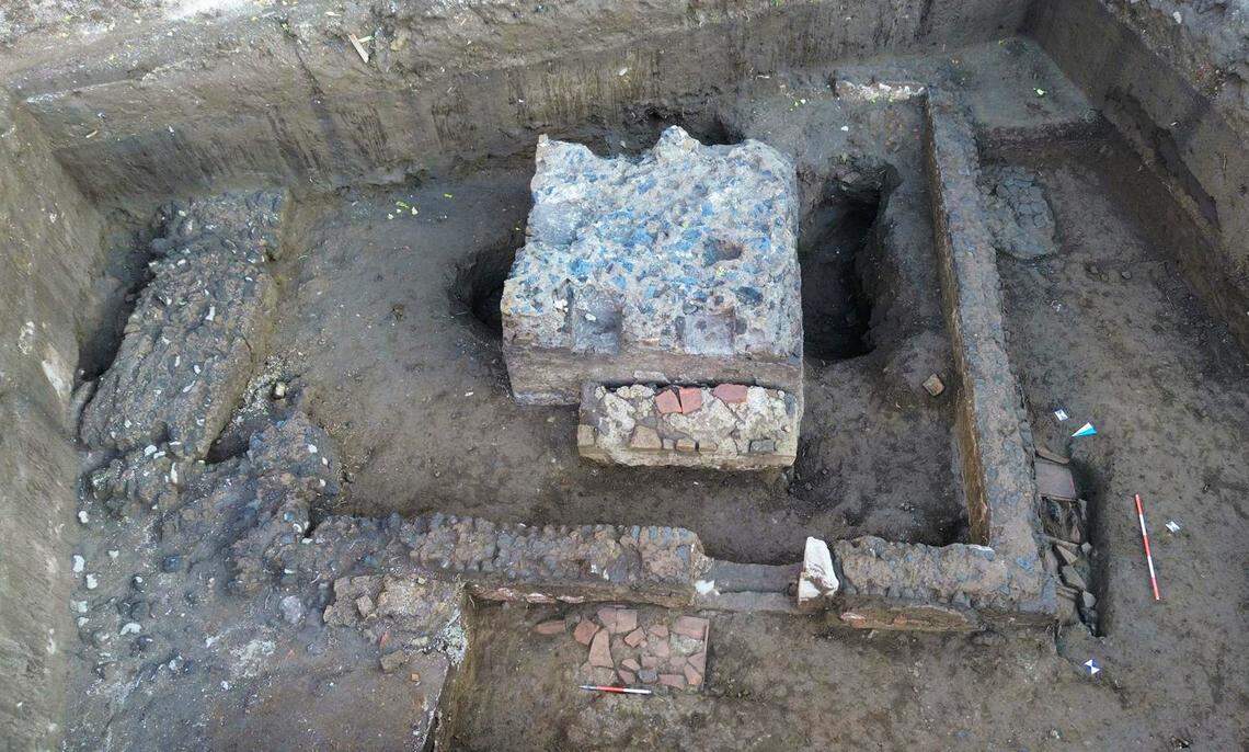 A mausoleum found at the 1,700-year-old burial ground.