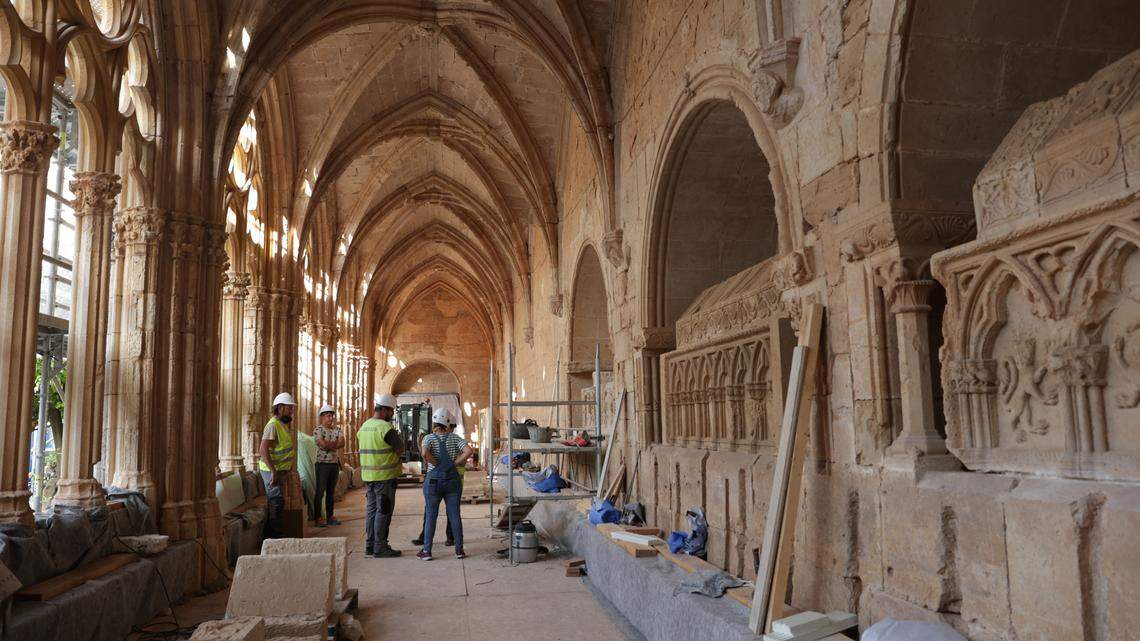 Archaeologists opened several stone coffins at a monastery in Spain and were surprised to find the 600-year-old remains of nobility, photos show.