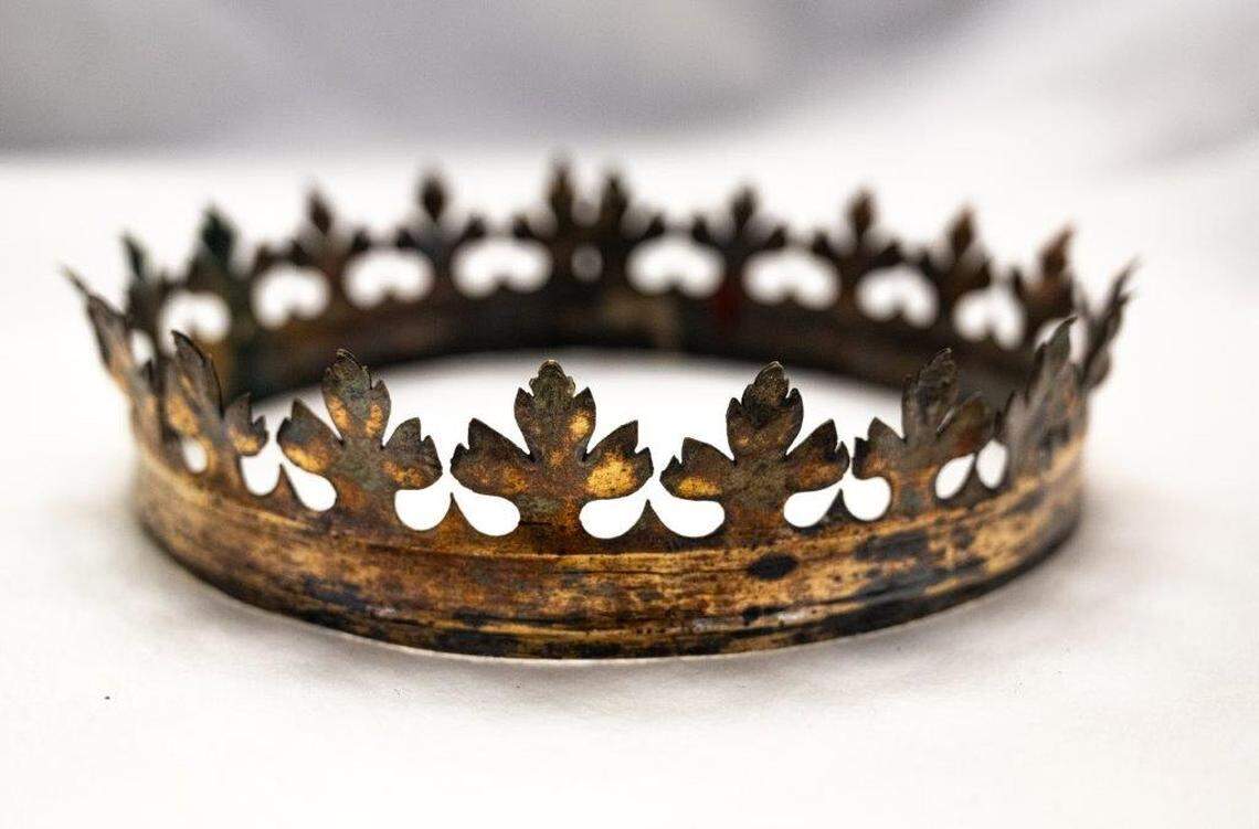 One of the 450-year-old royal crowns found at Vilnius Cathedral.
