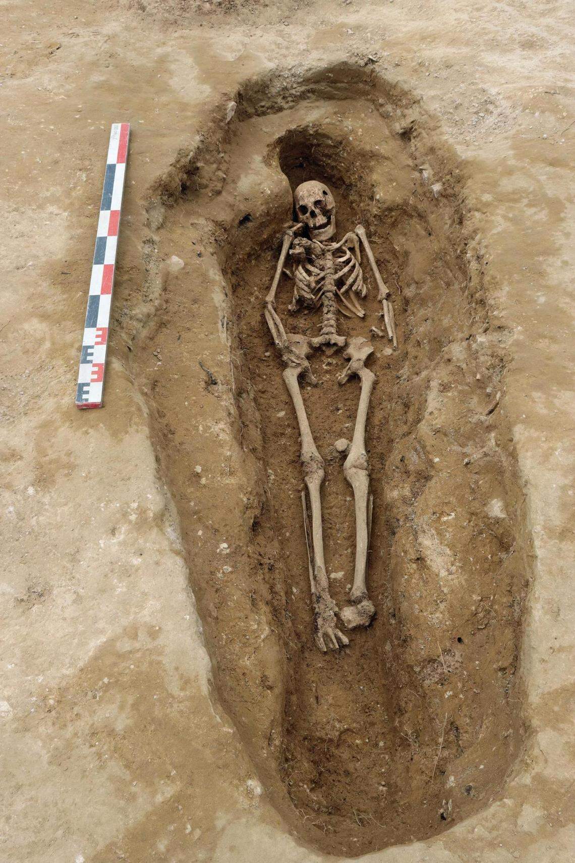 One of the medieval graves.