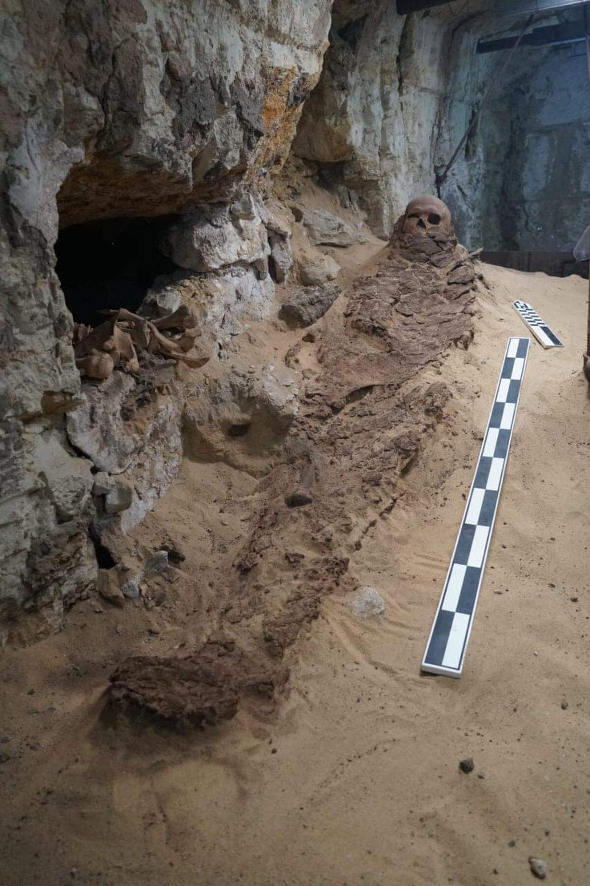 A mummy found in the Greco-Roman catacomb at Saqqara.