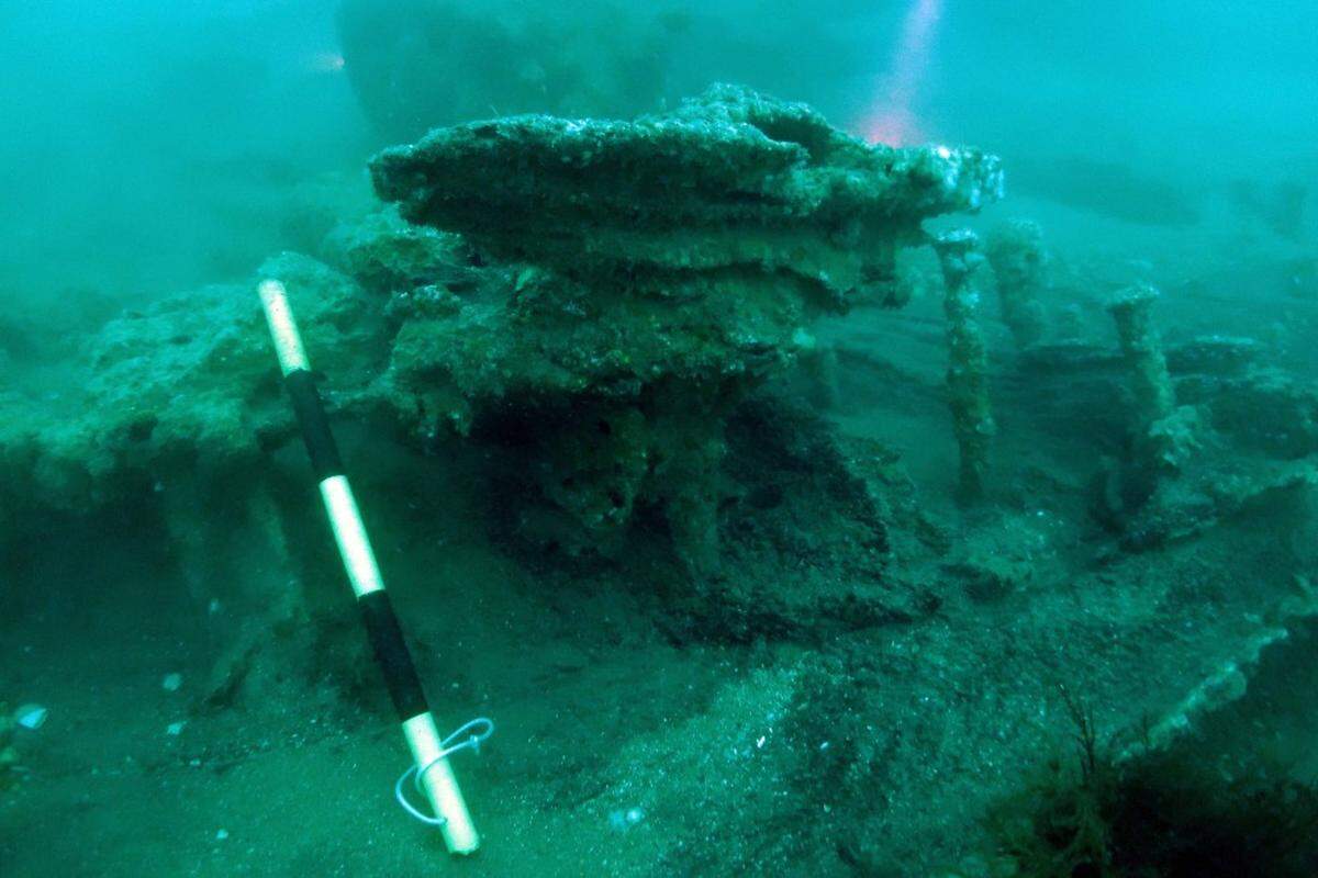 Some bolts found at the Pin Wreck site.