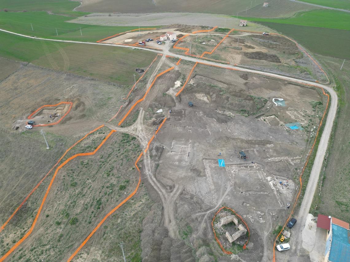 An aerial view of the 1,700-year-old site.