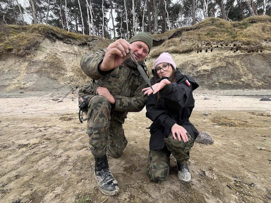 Metal detectorists searching a beach in Poland after a storm found a 2,500-year-old dagger, a museum said. Photos show its detailed design.