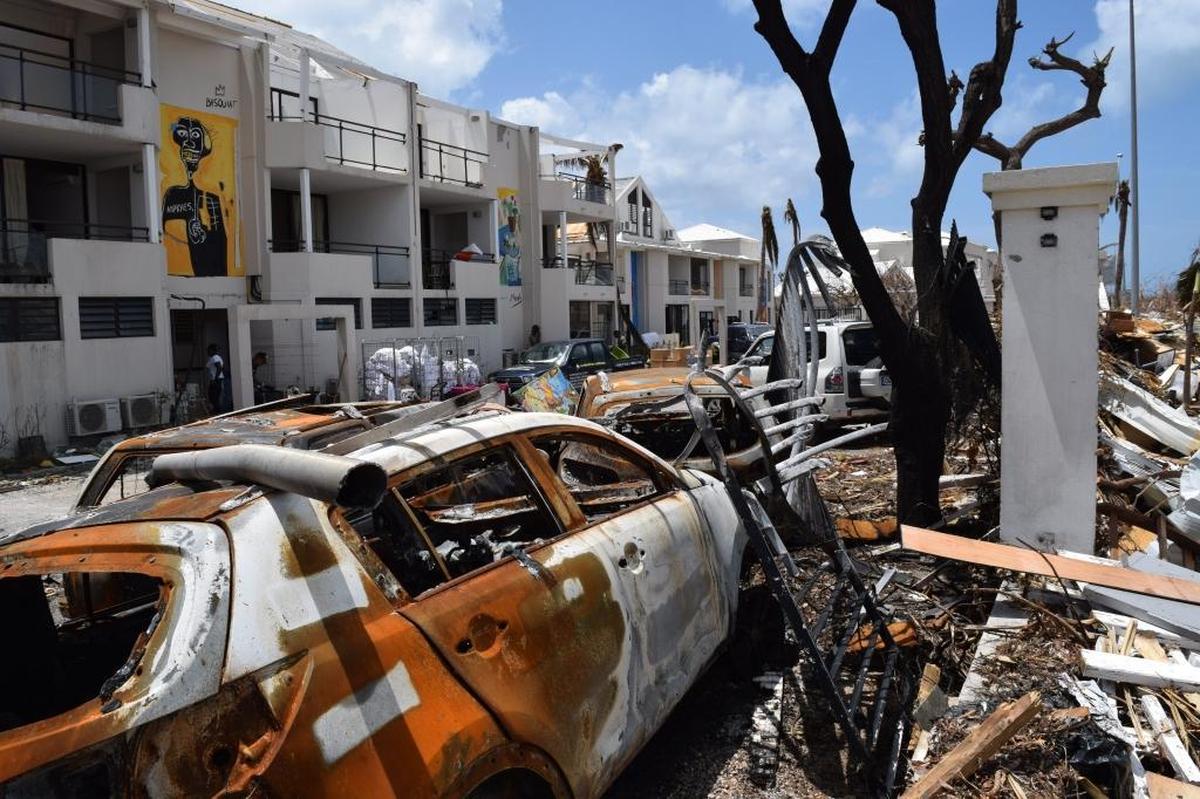 An apartment complex lies in ruin on the French side of St. Martin. The Caribbean island relies on places like this to support its critical tourism industry.