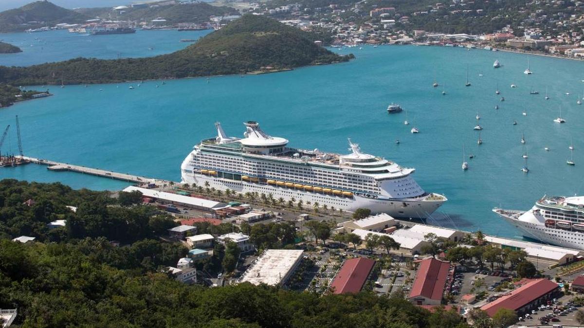 In this Jan. 26, 2014 file photo, the Royal Caribbean International's Explorer of the Seas is docked at Charlotte Amalie Harbor in St. Thomas, U. S. Virgin Islands.