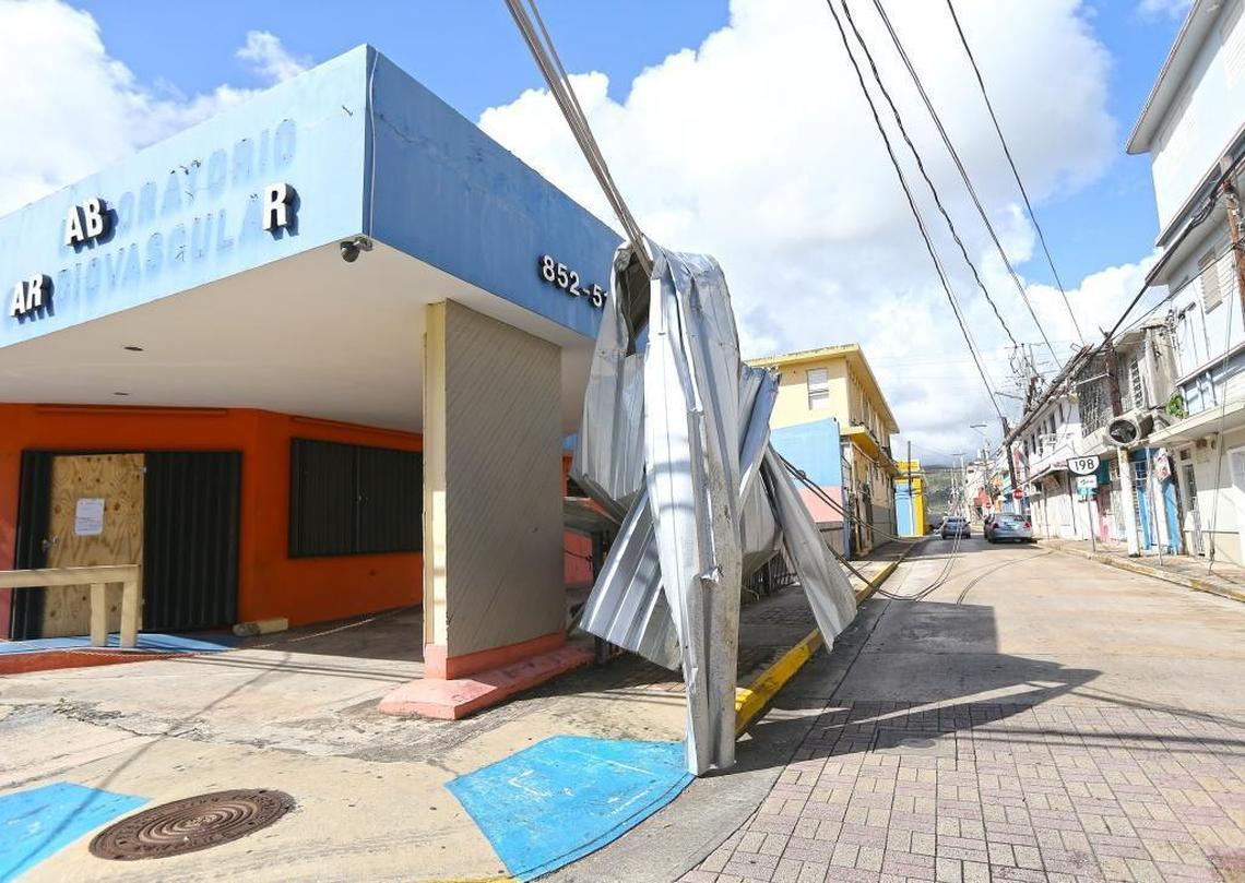 A view of the Cardiovascular Laboratory building in Humacao, one of the many businesses that remain closed because of the power outages caused by Hurricane Maria.