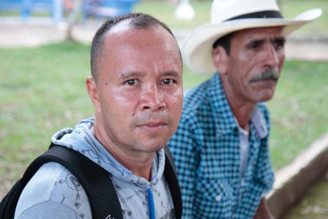 Mario Tellez travelled by boat for three hours, to attend the coca growers protest. He says coca is the only profitable crop in his community due to the lack of infrastructure.