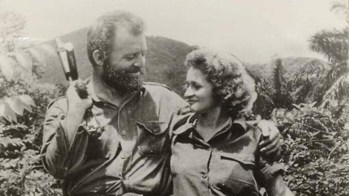 
William Morgan and wife Olga  in the mountains during the Cuban revolution. 
