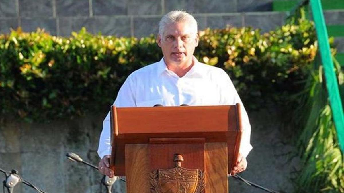 First Vice President Miguel Díaz-Canel at an event held Sunday in Santa Clara for the 50th anniversary of the death of Ernesto “Che” Guevara.
