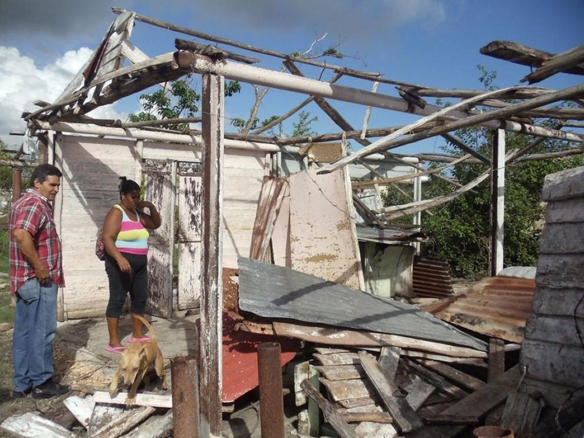The house of Iris Leidy Cedeño is one of the 400 affected in Yaguajay, Santa Clara province.