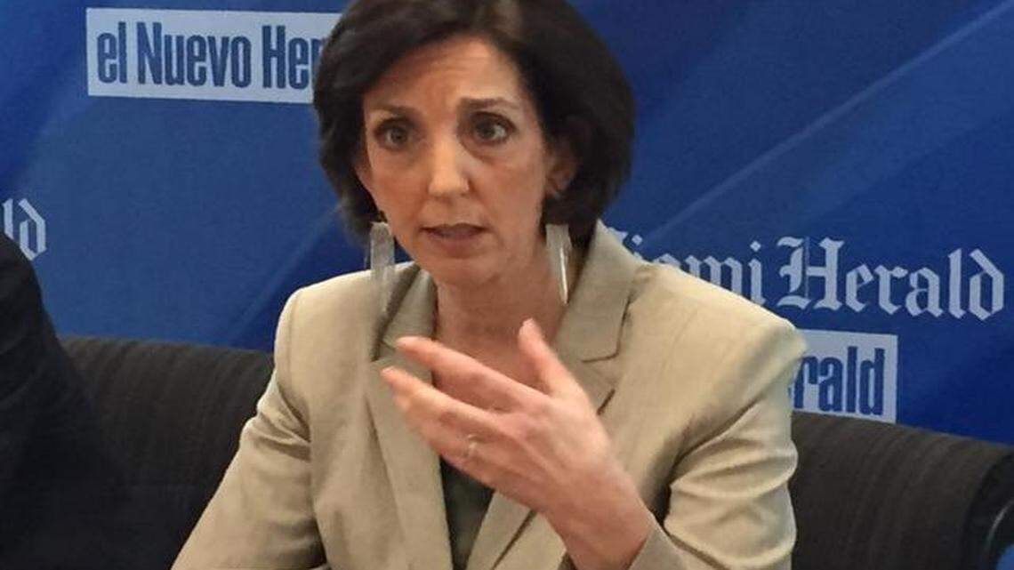 
Assistant Secretary of State Roberta S. Jacobson talks with the Miami Herald Editorial Board Saturday Jan. 24, 2015 after returning from Cuba.
