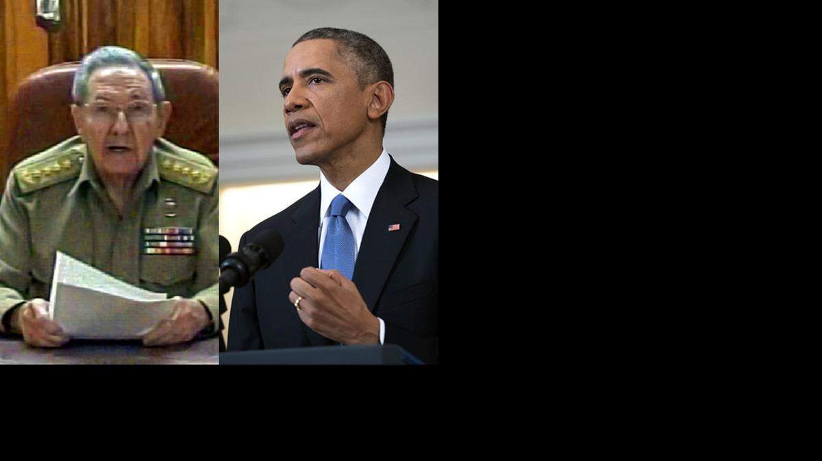 
Cuban leader Raul Castro, left, and President Barack Obama.
