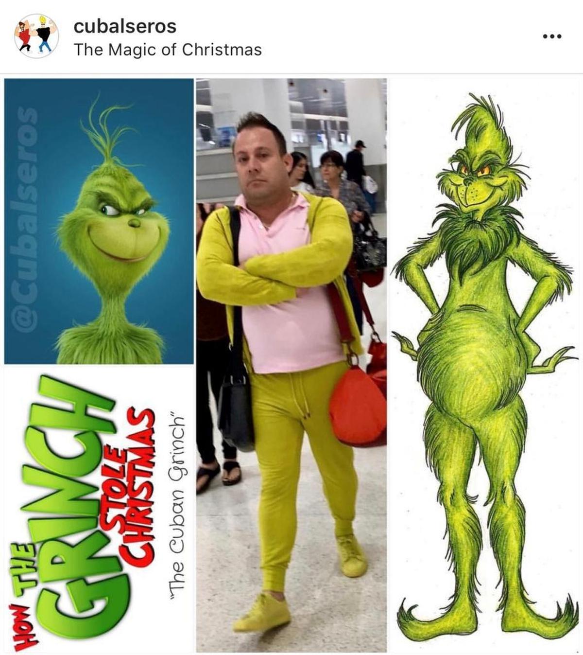 The Cuban Grinch, one of the characters of the ‘Cubalseros’ Instagram page. The photographs are sent from followers.
