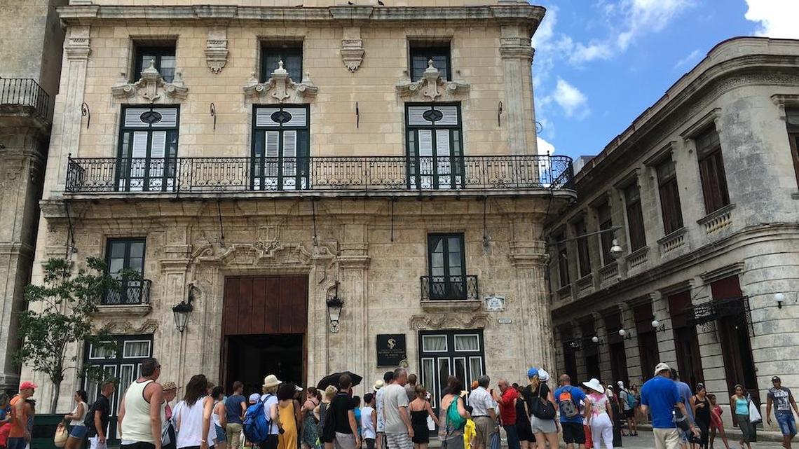 Hotel San Felipe in Havana, Cuba is housed in one of buildings restored by historian Eusebio Leal that belonged to Habaguanex.