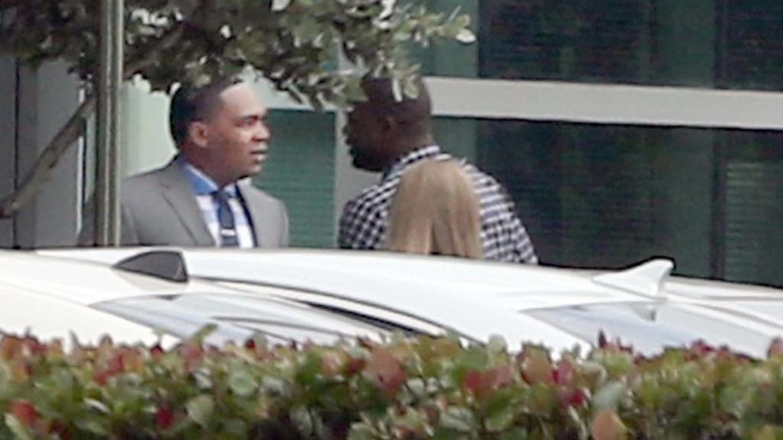 Members of a Cuban government delegation during a February meeting at the USCIS building in Miami.