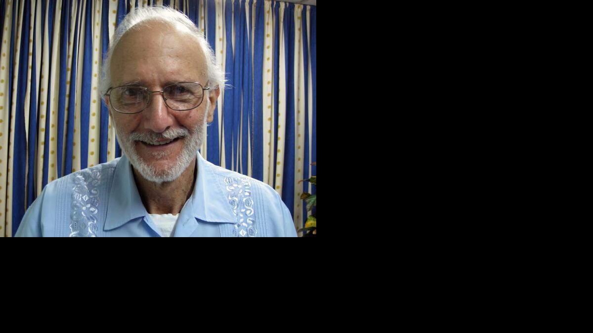 
In this Nov. 27, 2012 file photo provided by James L. Berenthal, jailed American Alan Gross poses for a photo during a visit by Rabbi Elie Abadie and U.S. lawyer James L. Berenthal at Finlay Military Hospital in Havana.


