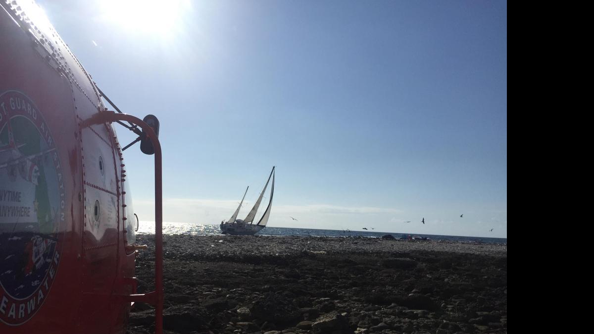 
The U.S. Coast Guard rescued two American sailors Friday, after their sailboat ran aground 25 miles north of Gibara, Cuba.
 
