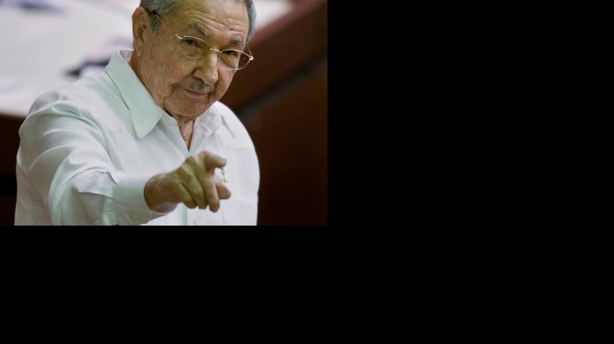
In this Dec. 20, 2014 file photo, Cuba's President Raul Castro speaks in Havana, Cuba. He has pledged to release 53 political prisoners.
