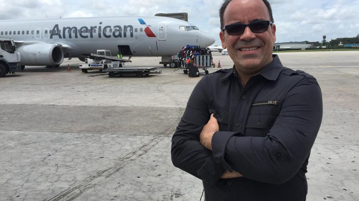 Galo Beltran, American Airlines new Cuba country manager, is shown at José Martí International Airport in Havana. He’ll be waiting in Cienfuegos when AA’s first regularly scheduled flight arrives from Miami Wednesday.