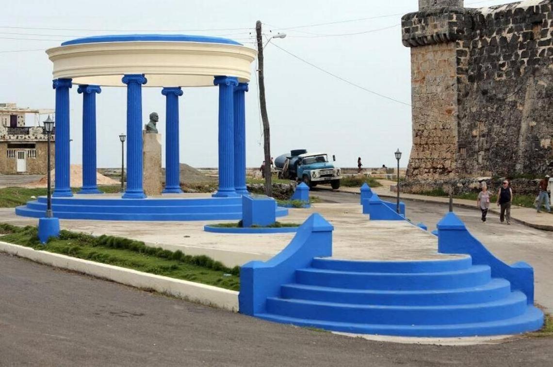 The memorial that houses a bust of Ernest Hemingway in Cojimar was being restored within a week after Hurricane Irma hit.