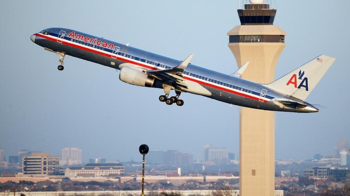 An American Airlines plane takes off from Dallas-Fort Worth International Airport. For $298, excluding taxes, passengers will be able to book a regularly scheduled trip to Cuba from Dallas/Forth Worth.