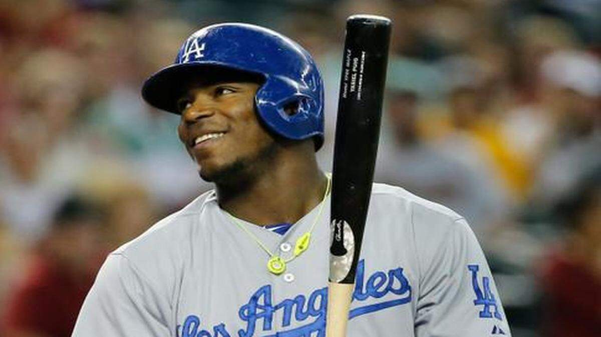 Yasiel Puig, a Los Angeles Dodgers outfielder, defected from Cuba in 2012 to Mexico. Puig won’t talk about his winding odyssey to Major League Baseball.
